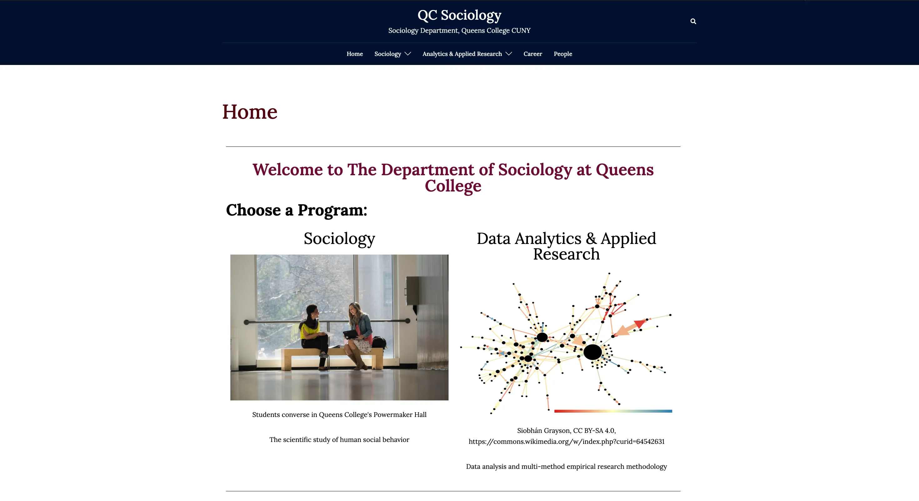 Sociology Website Screenshot
